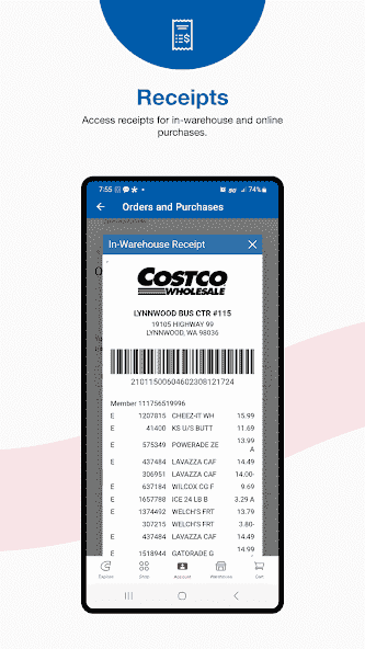 Costco Wholesale screenshot