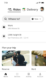 Uber - Request a ride screenshot
